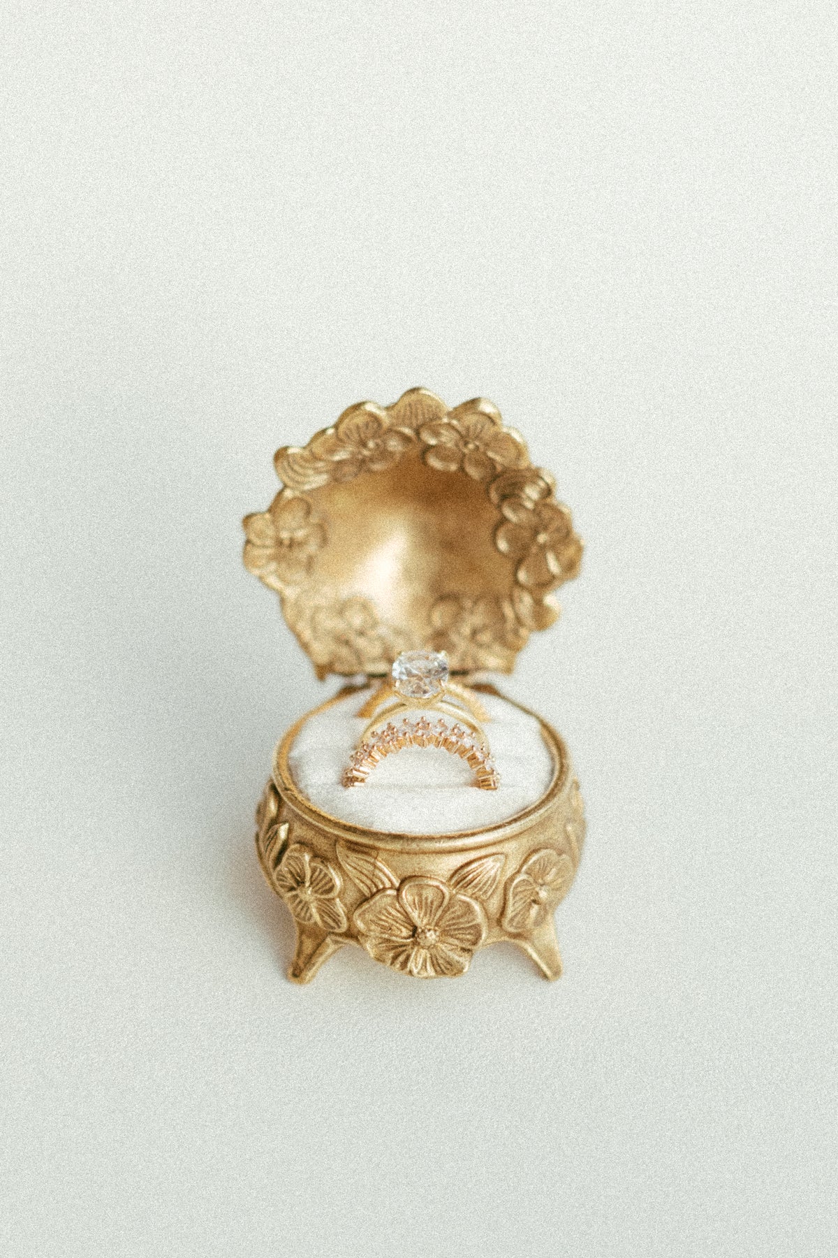 The Brass Blossom Ring Box by Styling Archives
