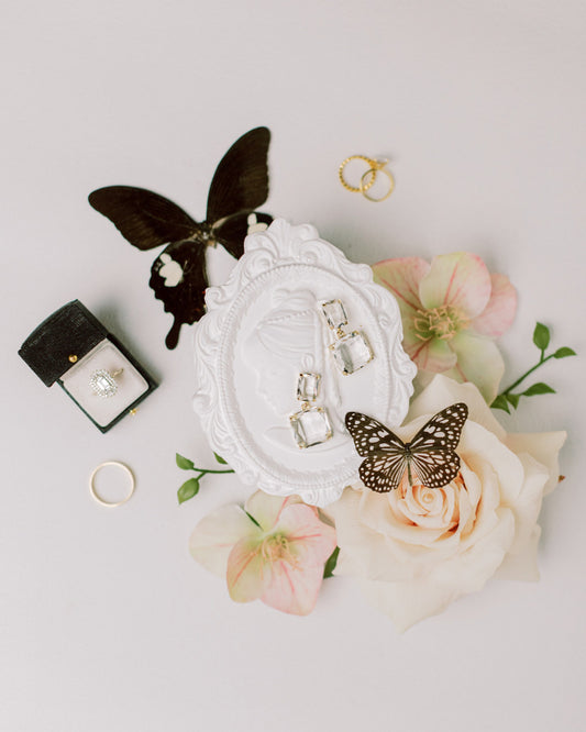 Raven/Dove Georgian Square Ring Box