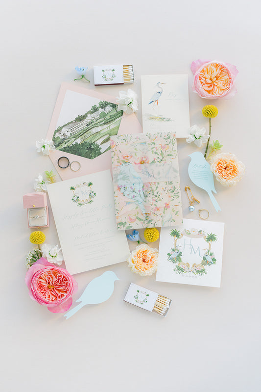 Roseate/Dove Georgian Square Ring Box