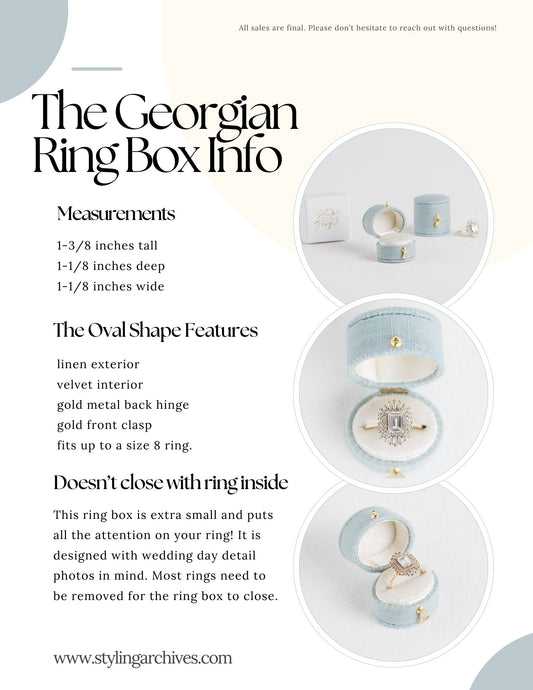 Dove Georgian Oval Ring Box