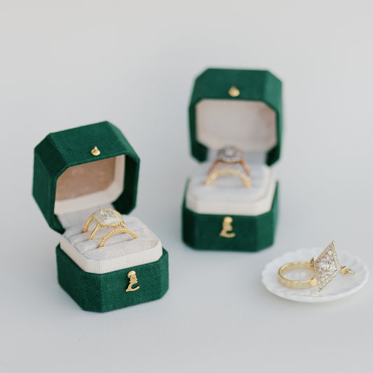 Emerald Radiant Georgian Ring Box