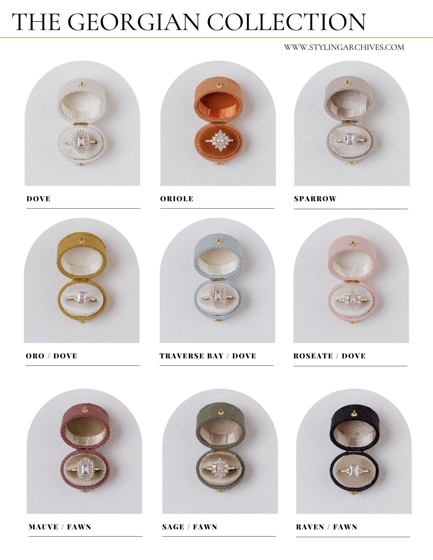 Traverse Bay Georgian Oval Ring Box