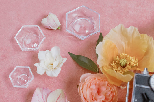 Protective Geometric Flower Holders & Risers