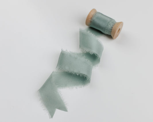 Traverse Bay Frayed Edge Silk Ribbon