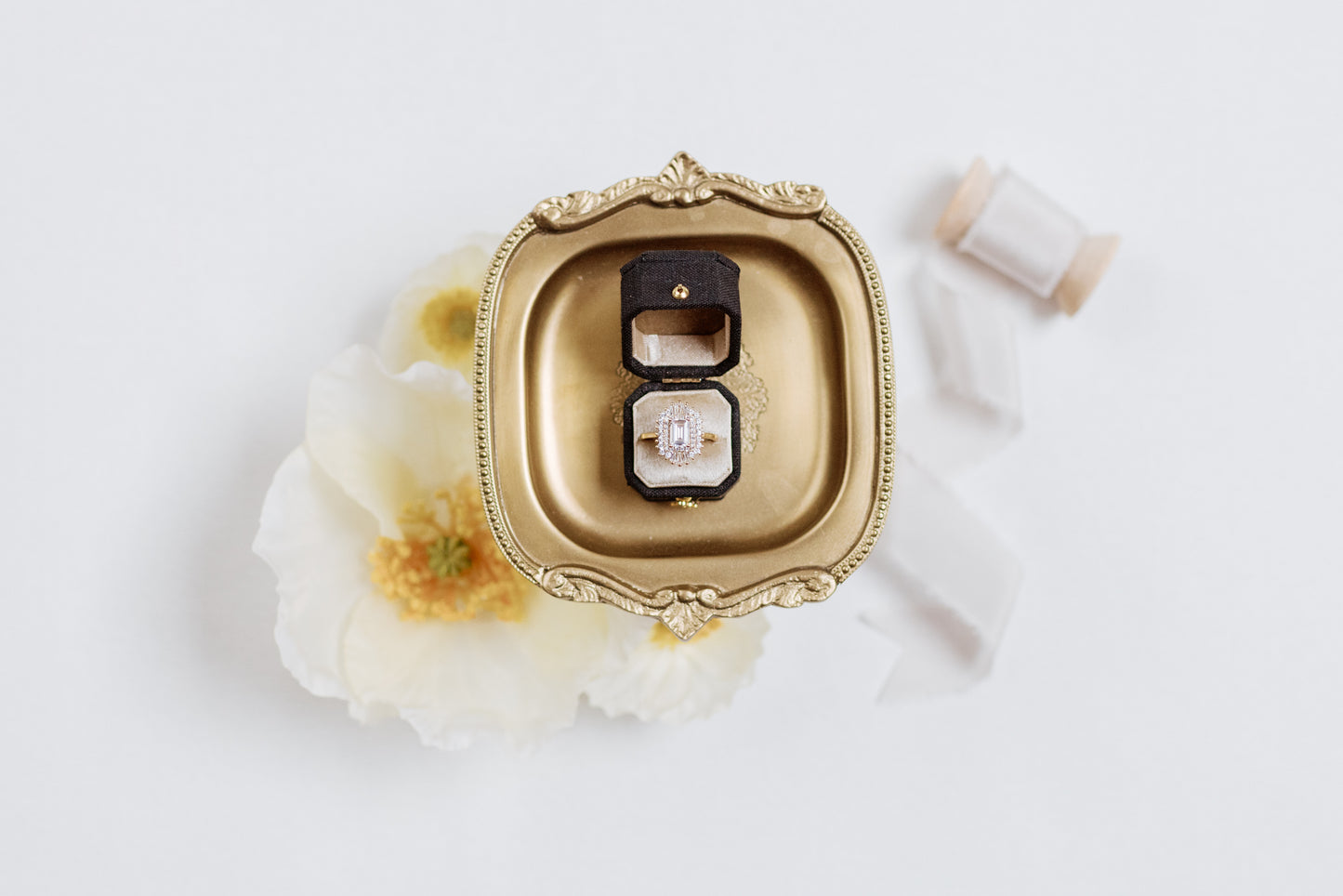 Raven/Fawn Radiant Georgian Ring Box