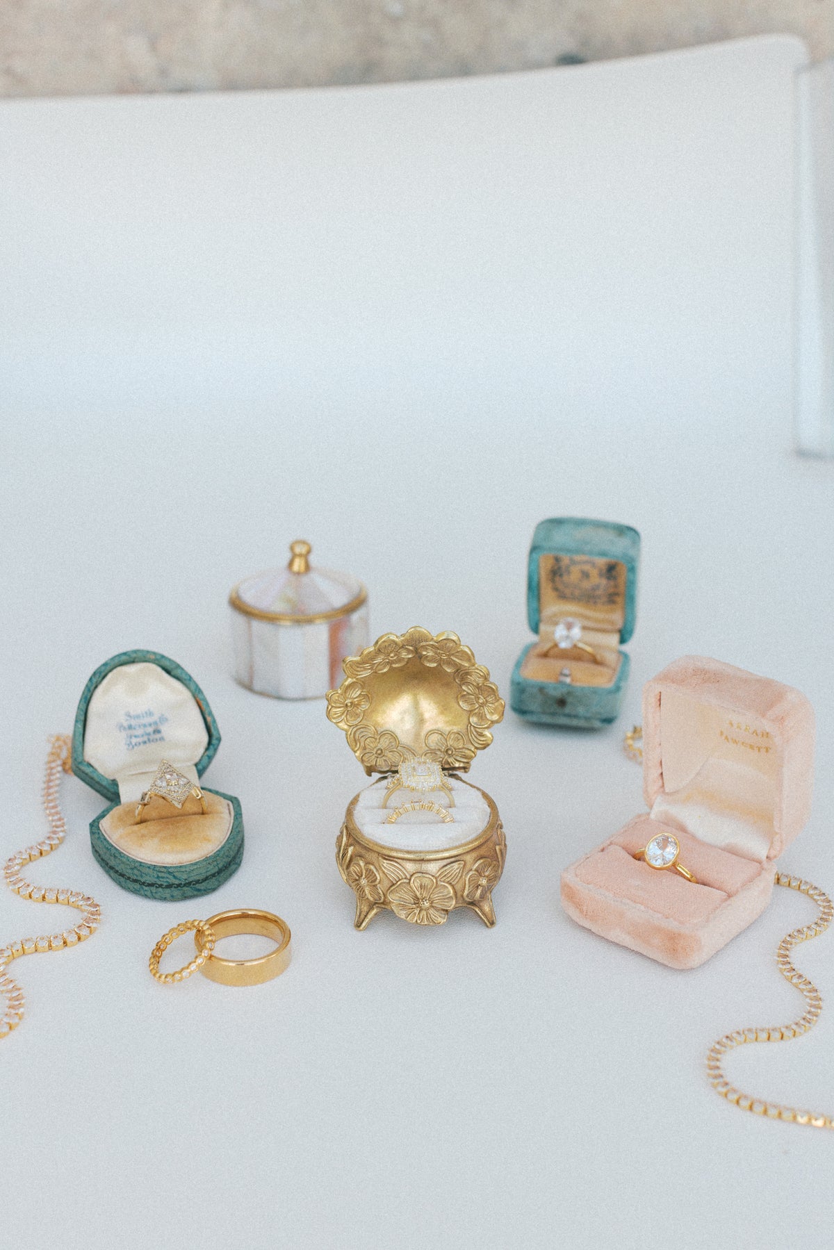 The Brass Blossom Ring Box