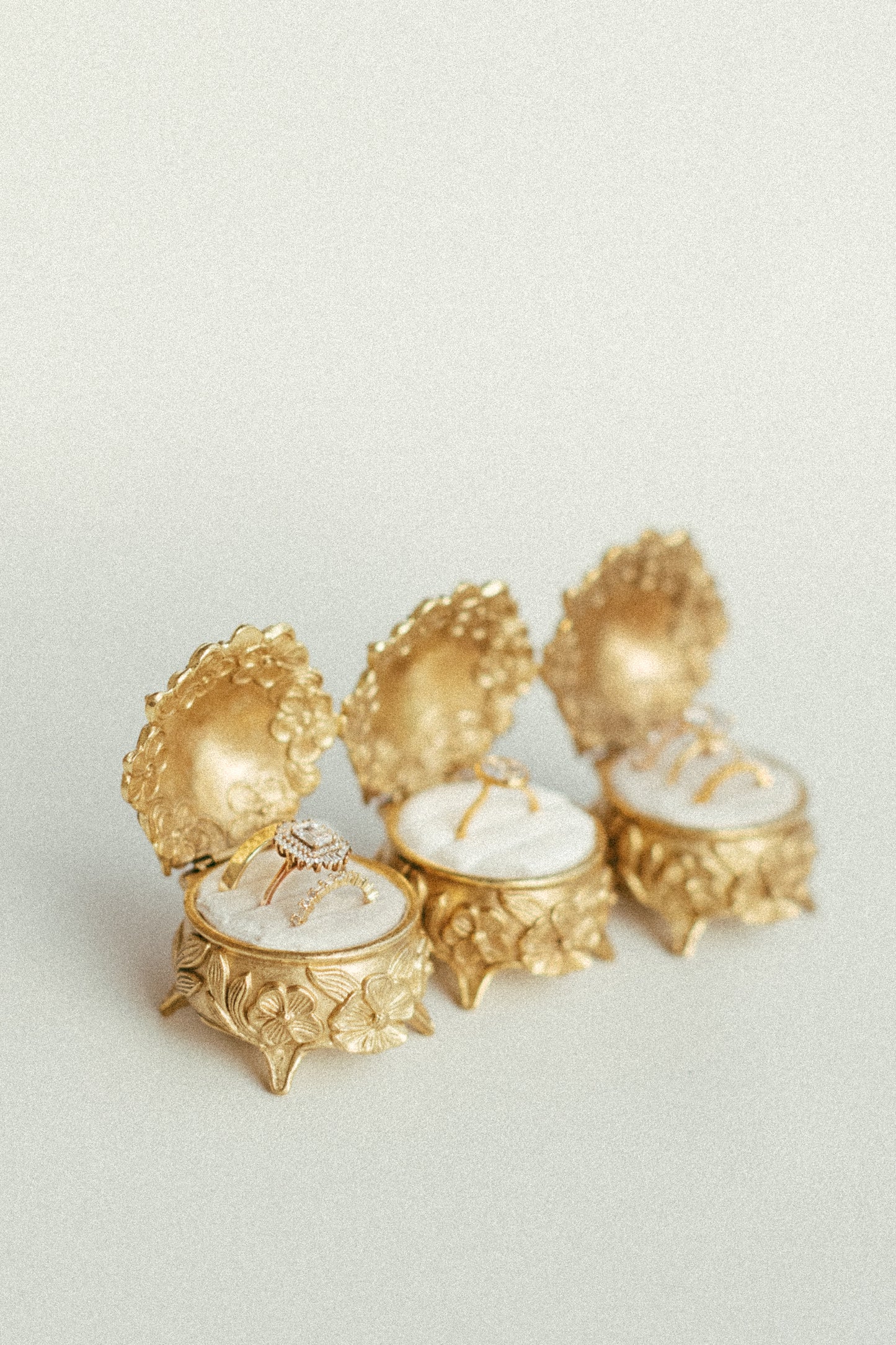 The Brass Blossom Ring Box by Styling Archives