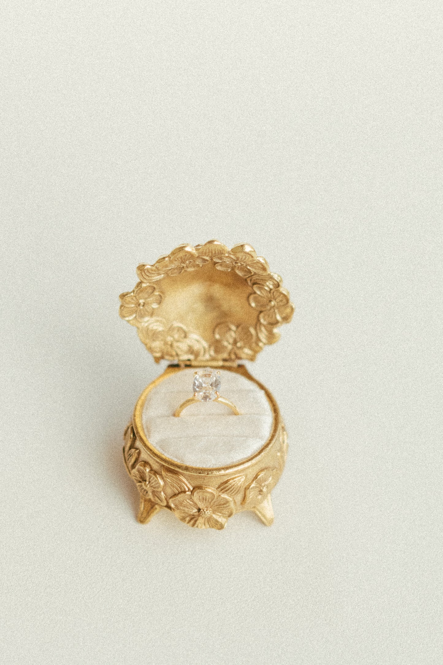 The Brass Blossom Ring Box by Styling Archives