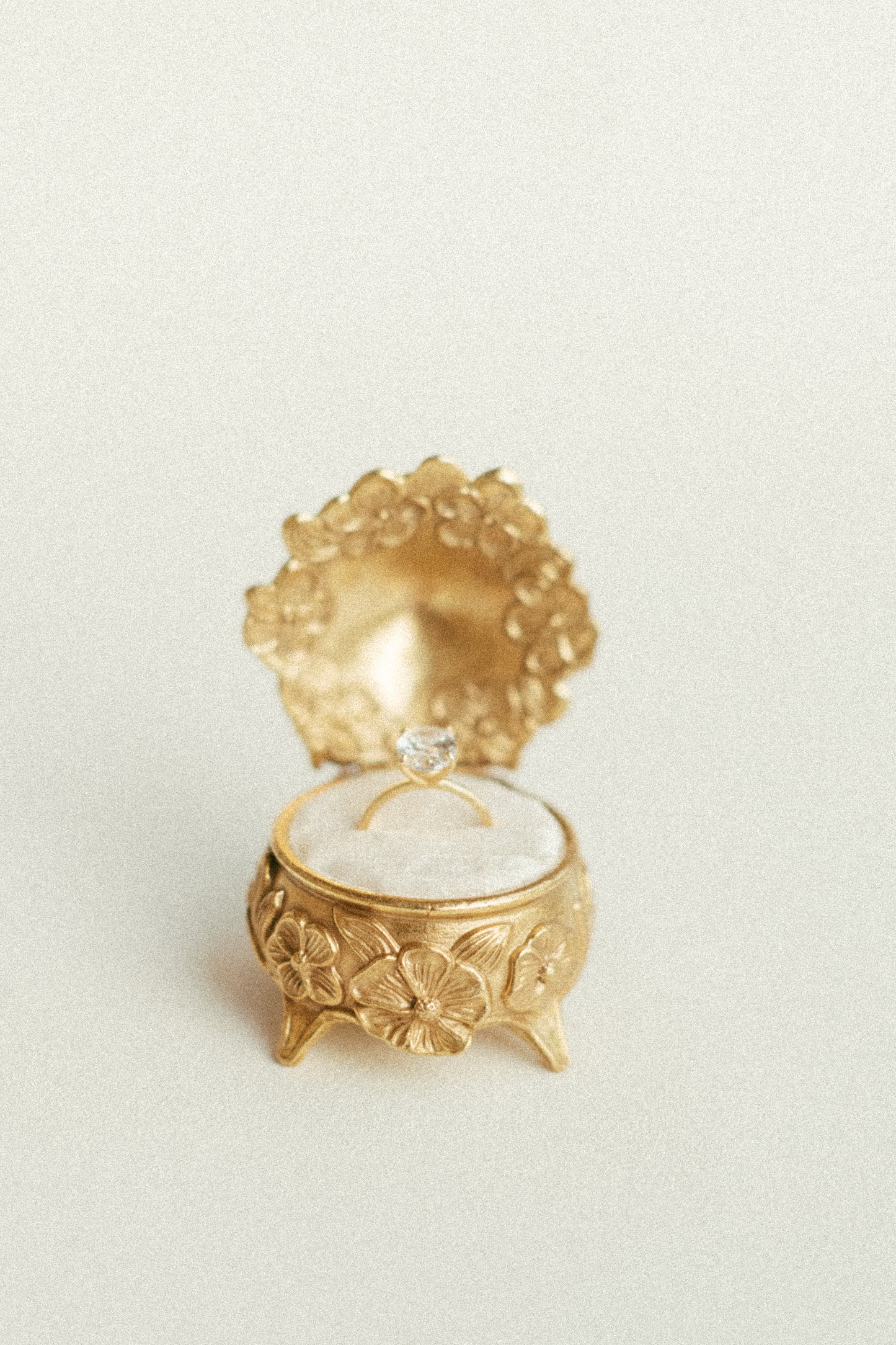 The Brass Blossom Ring Box by Styling Archives