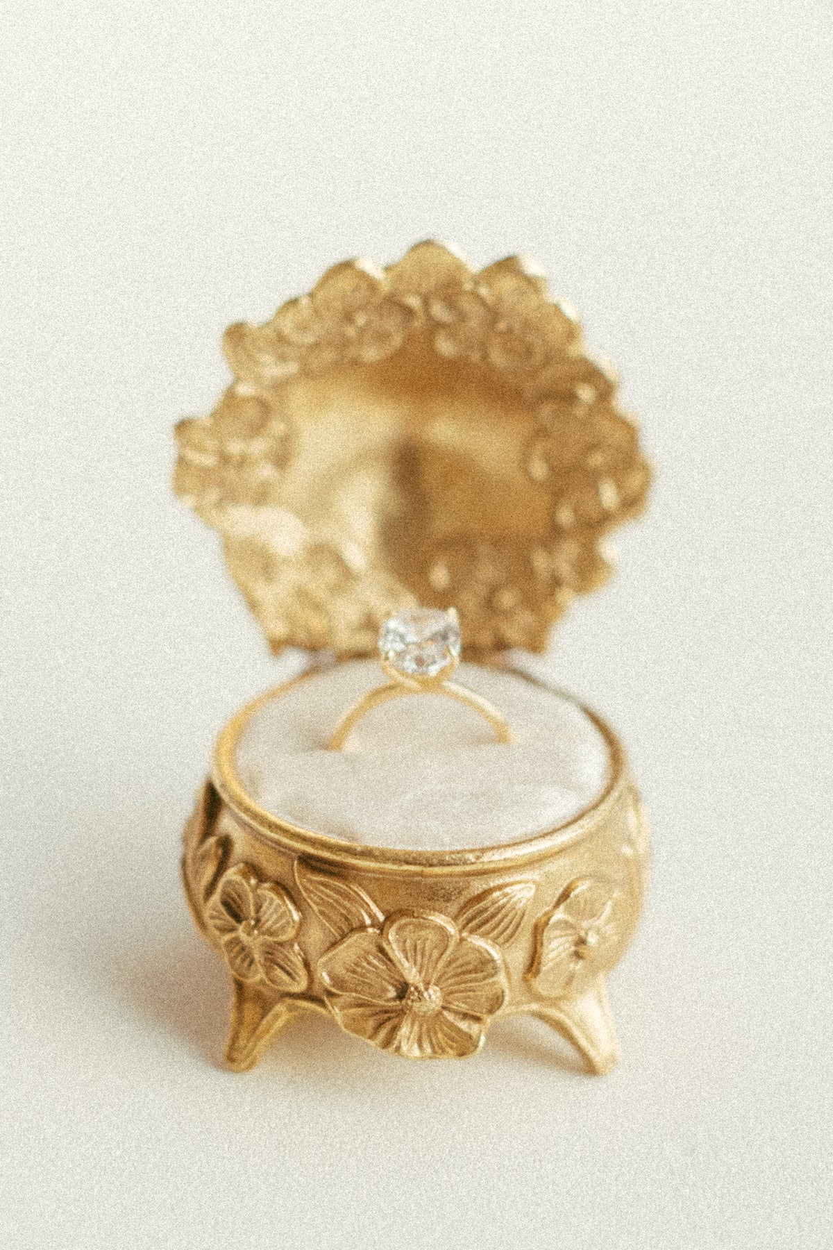 The Brass Blossom Ring Box by Styling Archives