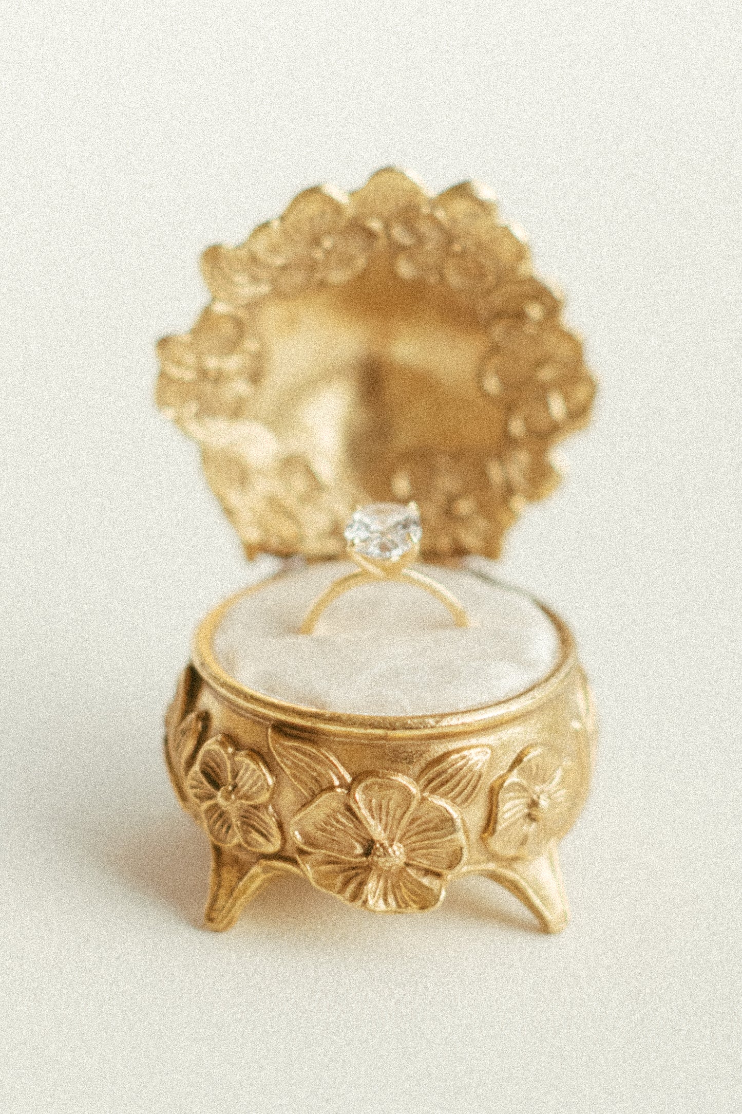 The Brass Blossom Ring Box by Styling Archives