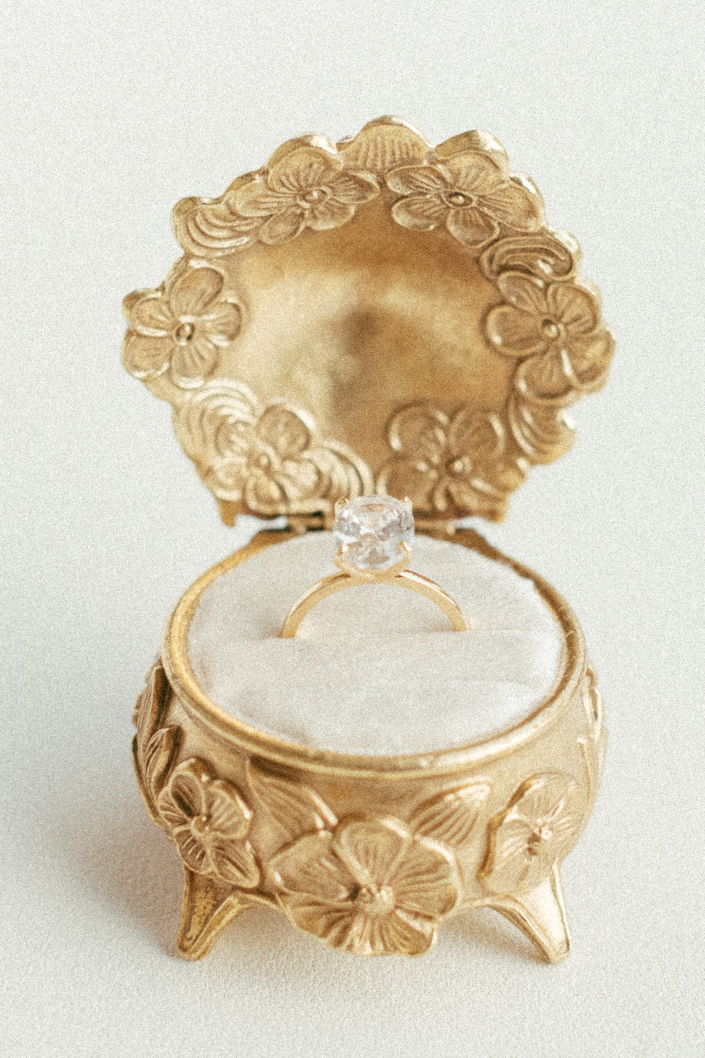 The Brass Blossom Ring Box