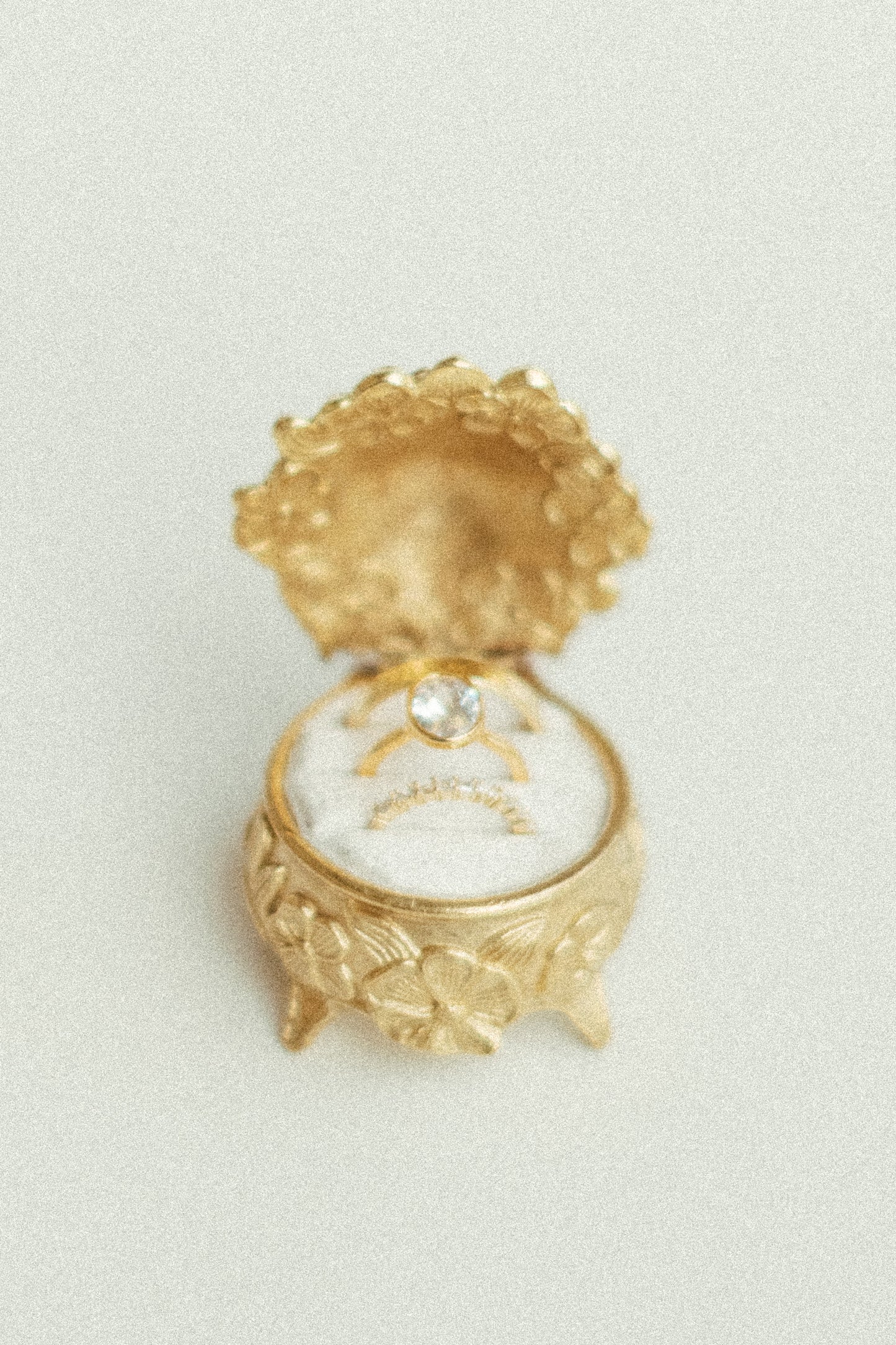 The Brass Blossom Ring Box by Styling Archives
