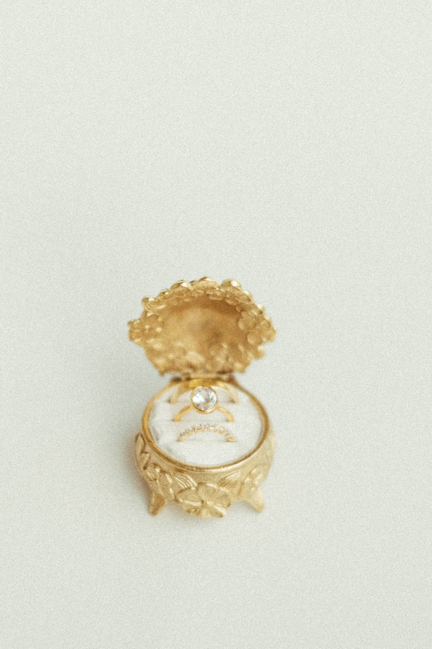 The Brass Blossom Ring Box by Styling Archives