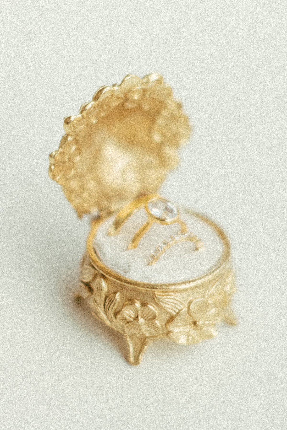 The Brass Blossom Ring Box by Styling Archives