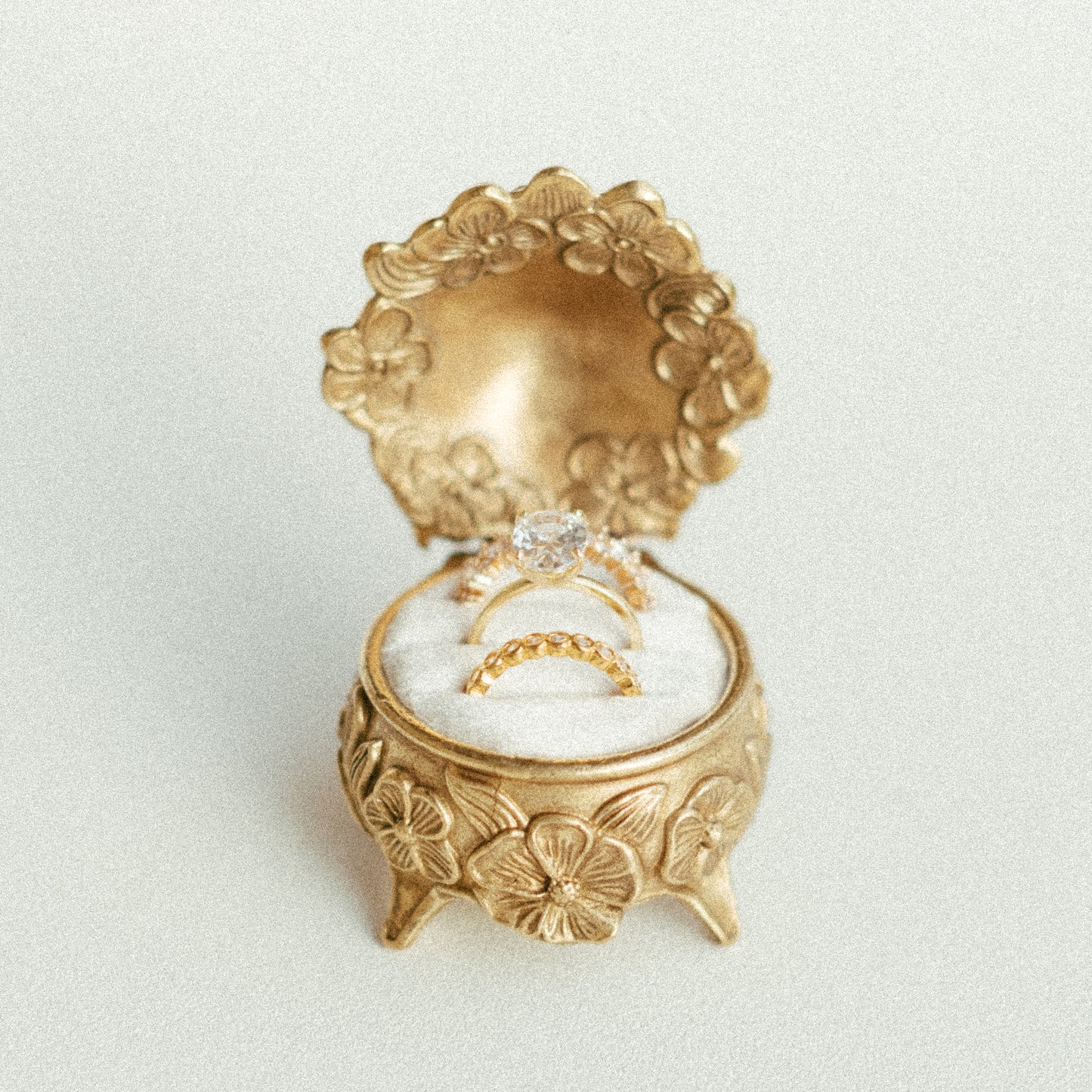 The Brass Blossom Ring Box by Styling Archives