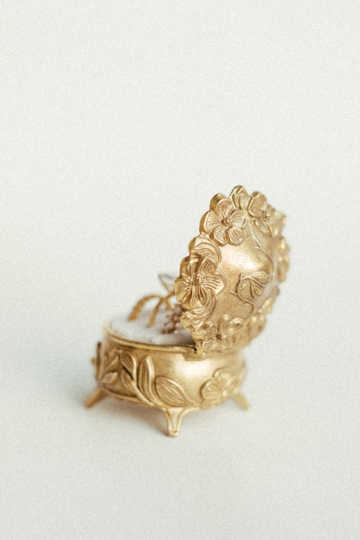 The Brass Blossom Ring Box by Styling Archives