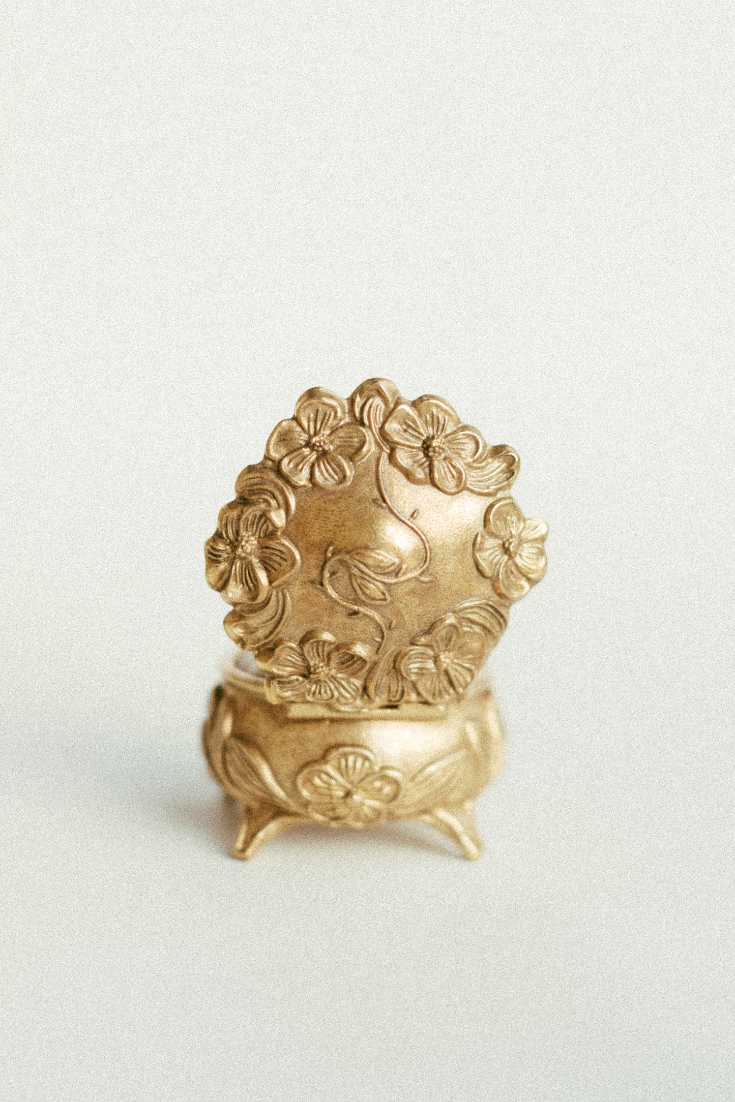 The Brass Blossom Ring Box