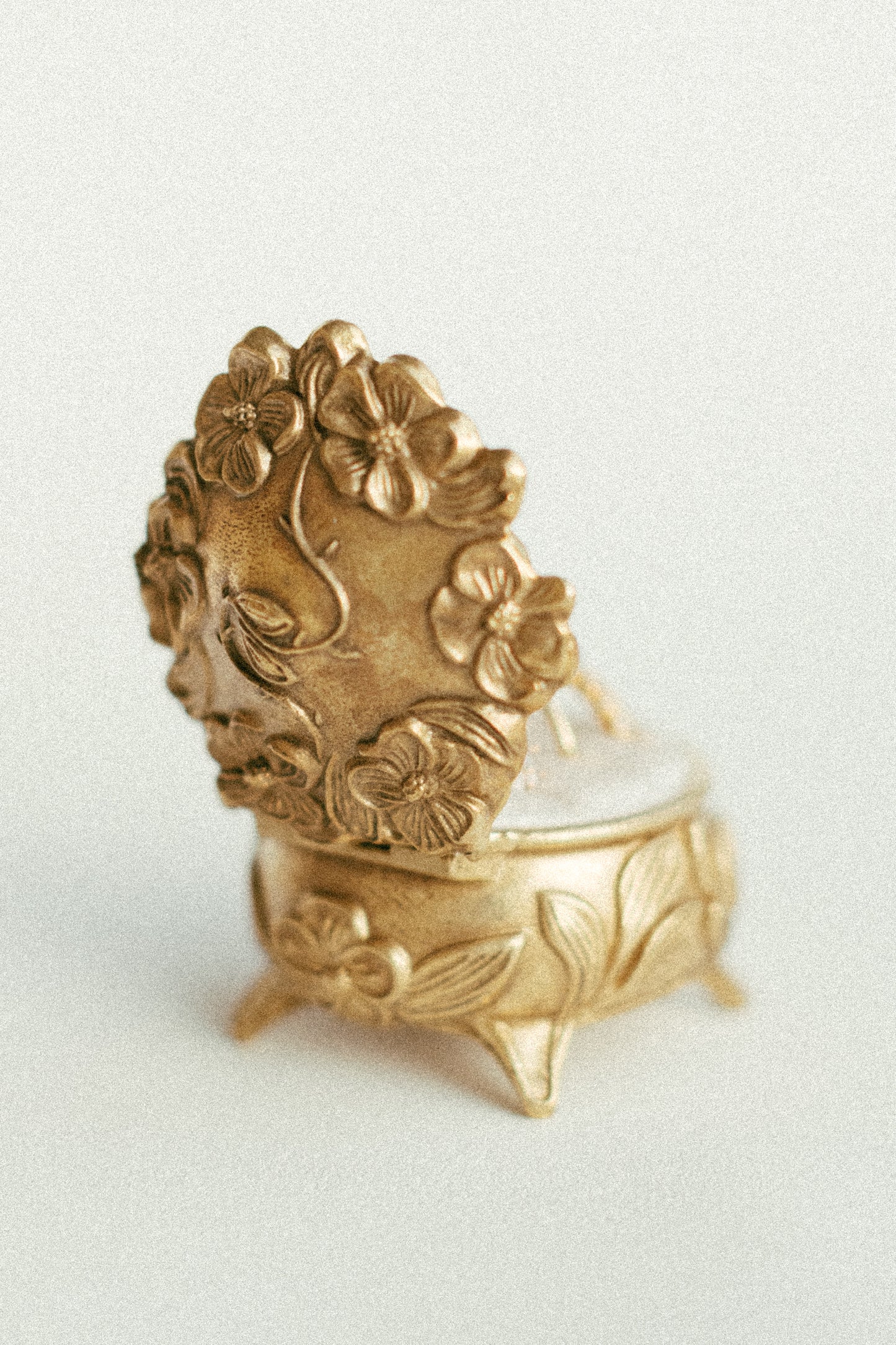 The Brass Blossom Ring Box