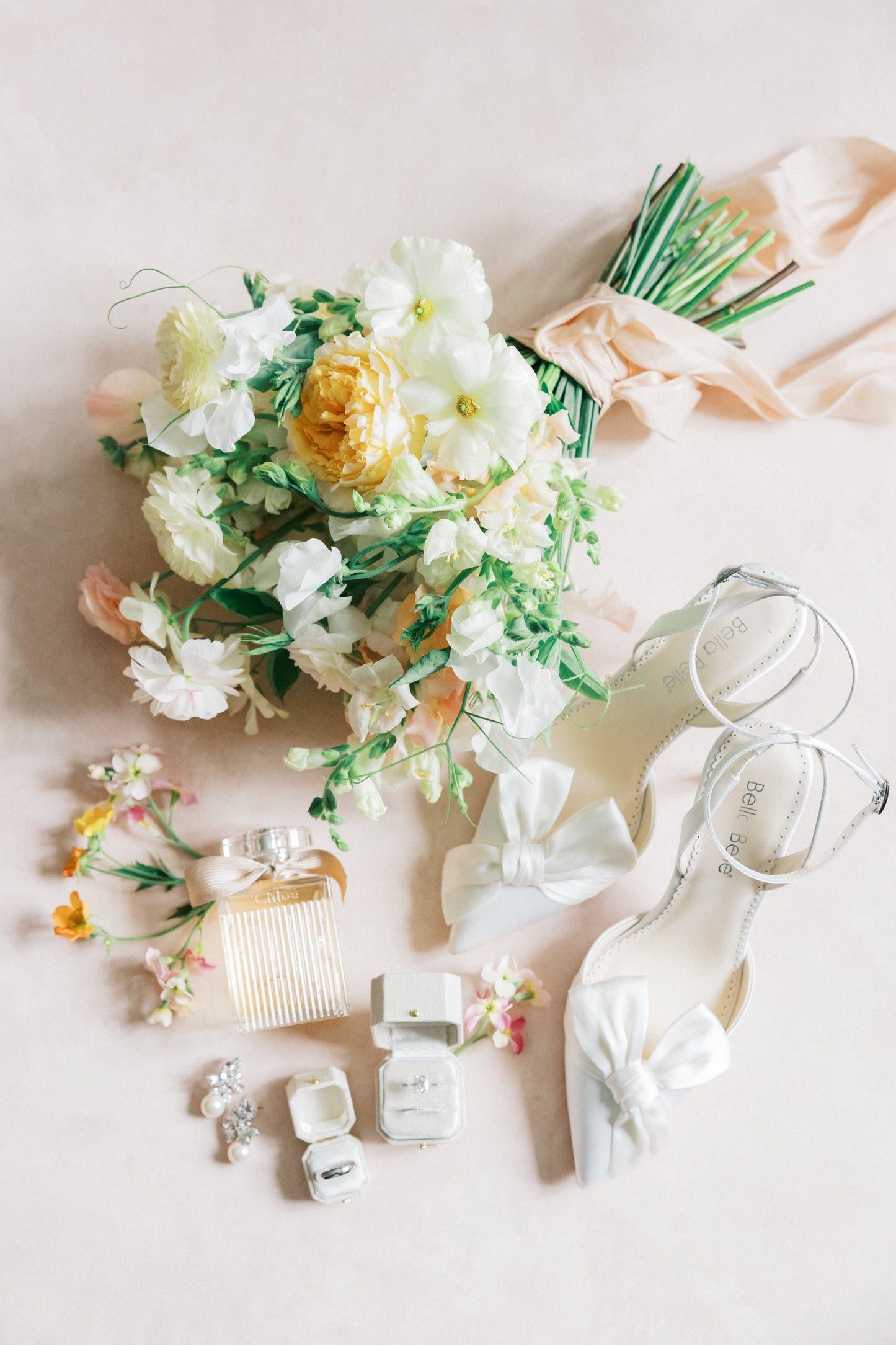Radiant Legacy Ring Box in Dove Linen – Beveled Square Wedding & Proposal Ring Box for Flat Lay Photography