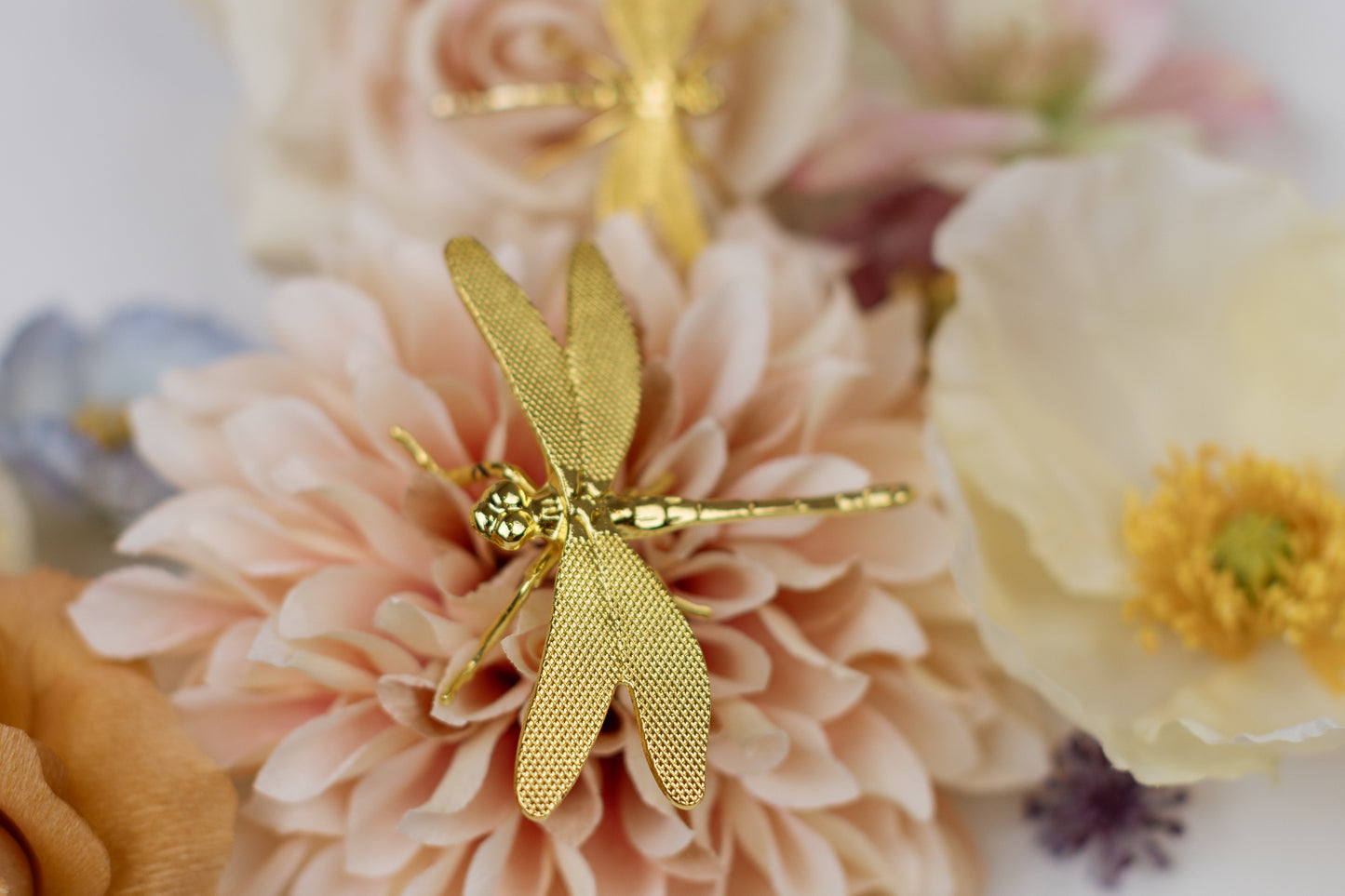 Gold Dragonfly Set of Two