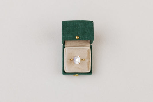 Emerald Georgian Square Ring Box