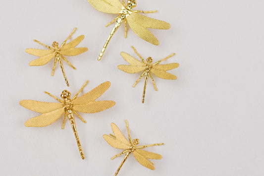 Gold Dragonfly Set of Two