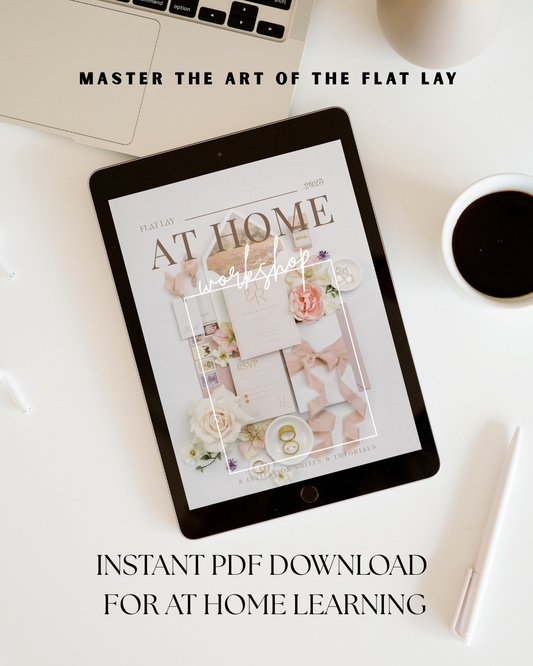 Wedding Flat Lay Workshop PDF, At-Home Styling Guide for Photographers, Wedding Detail Styling Course, Instant Download Tutorial