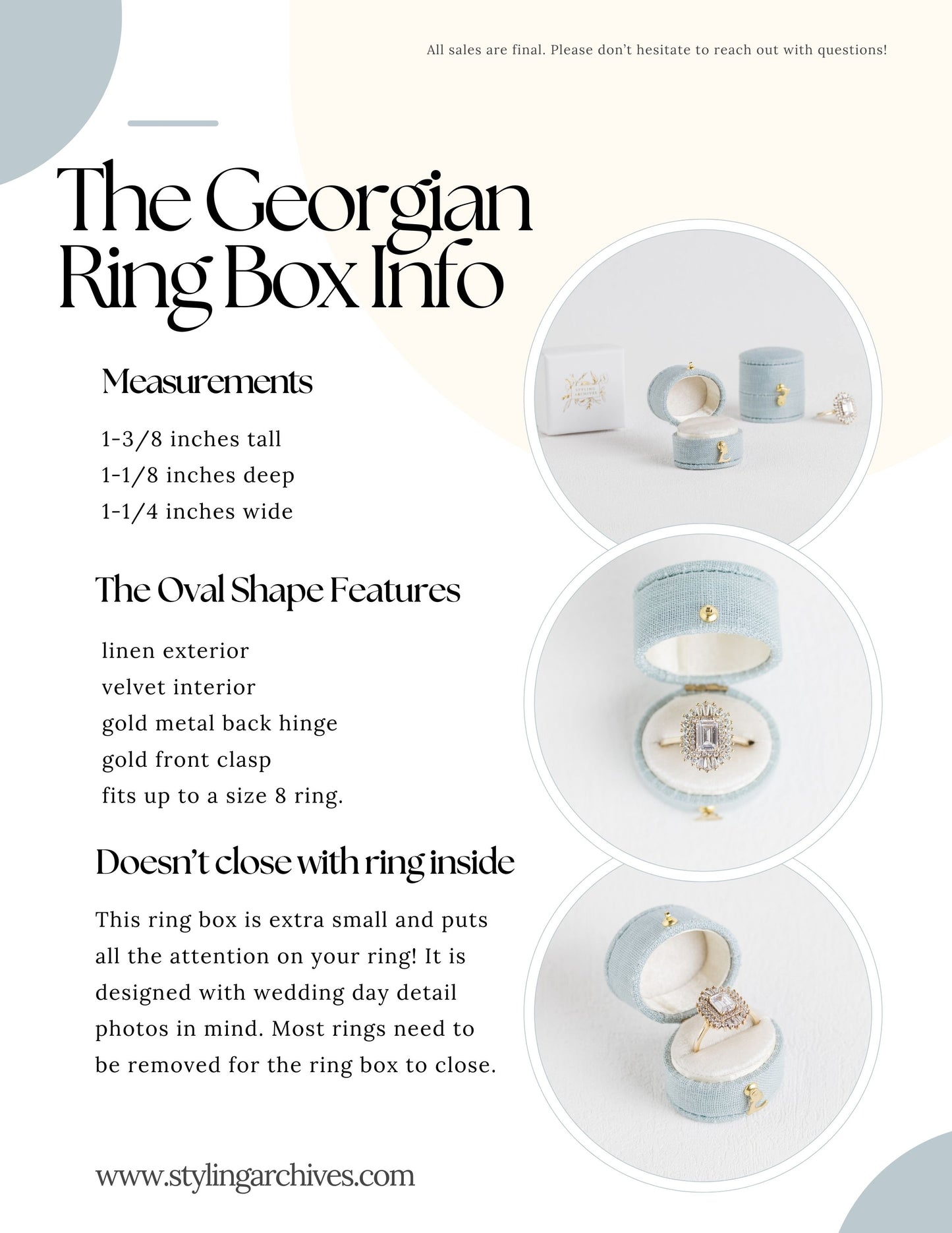 Sage/Fawn Georgian Oval Ring Box