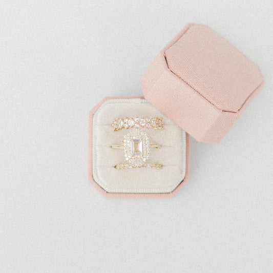 Roseate and Dove Heritage Linen Ring Box