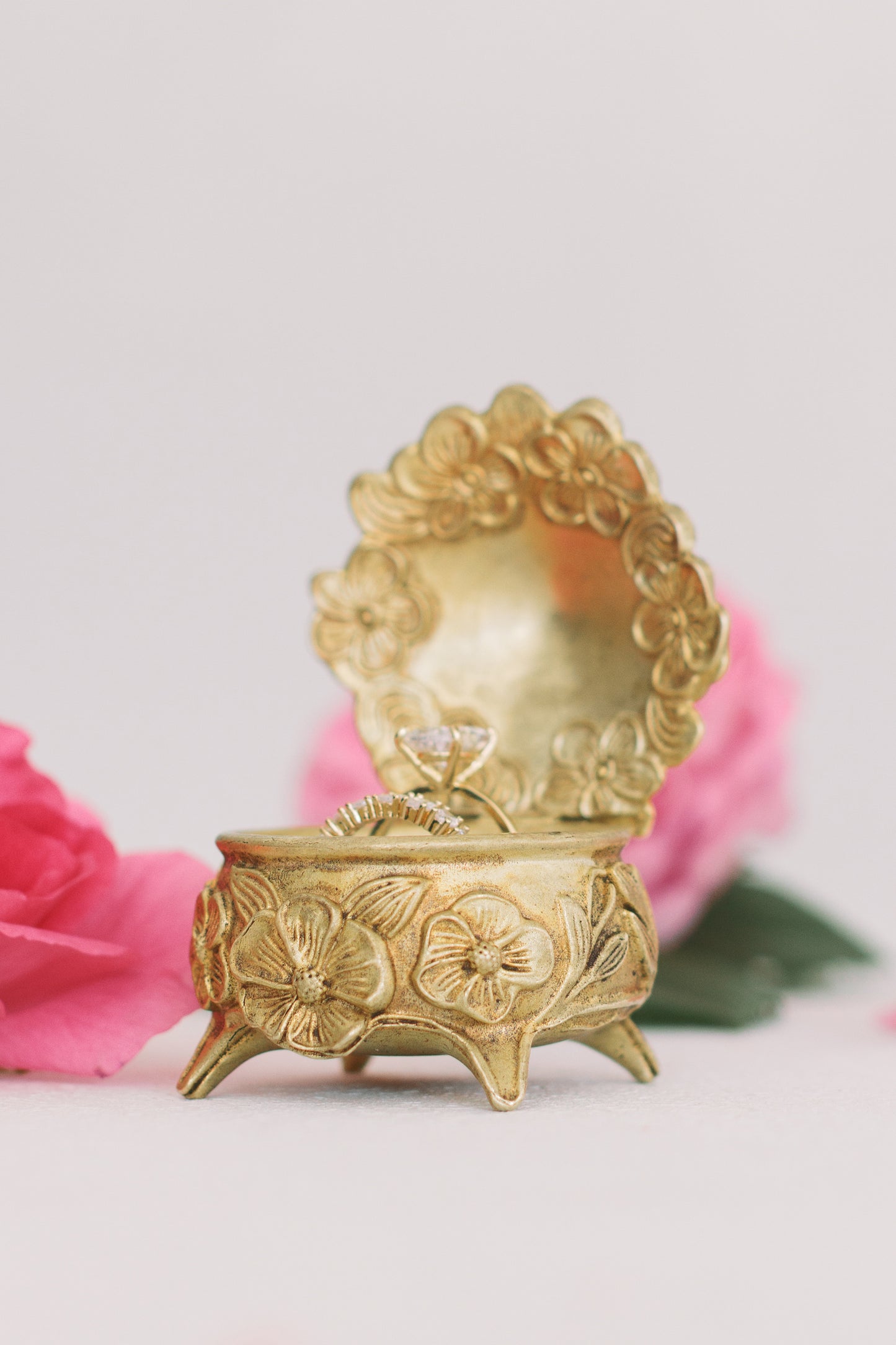 The Brass Blossom Ring Box by Styling Archives PRE-ORDER