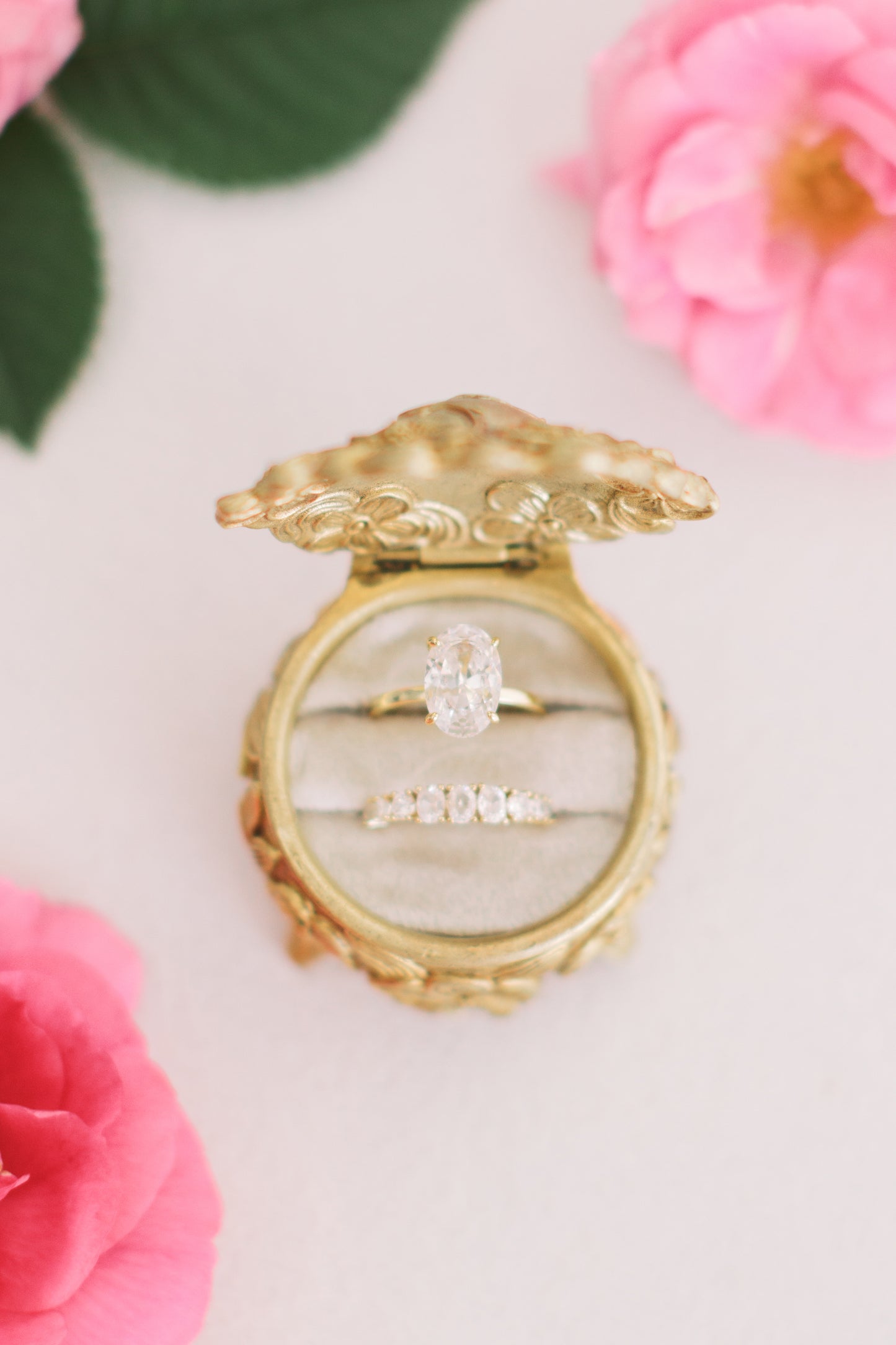 The Brass Blossom Ring Box by Styling Archives PRE-ORDER