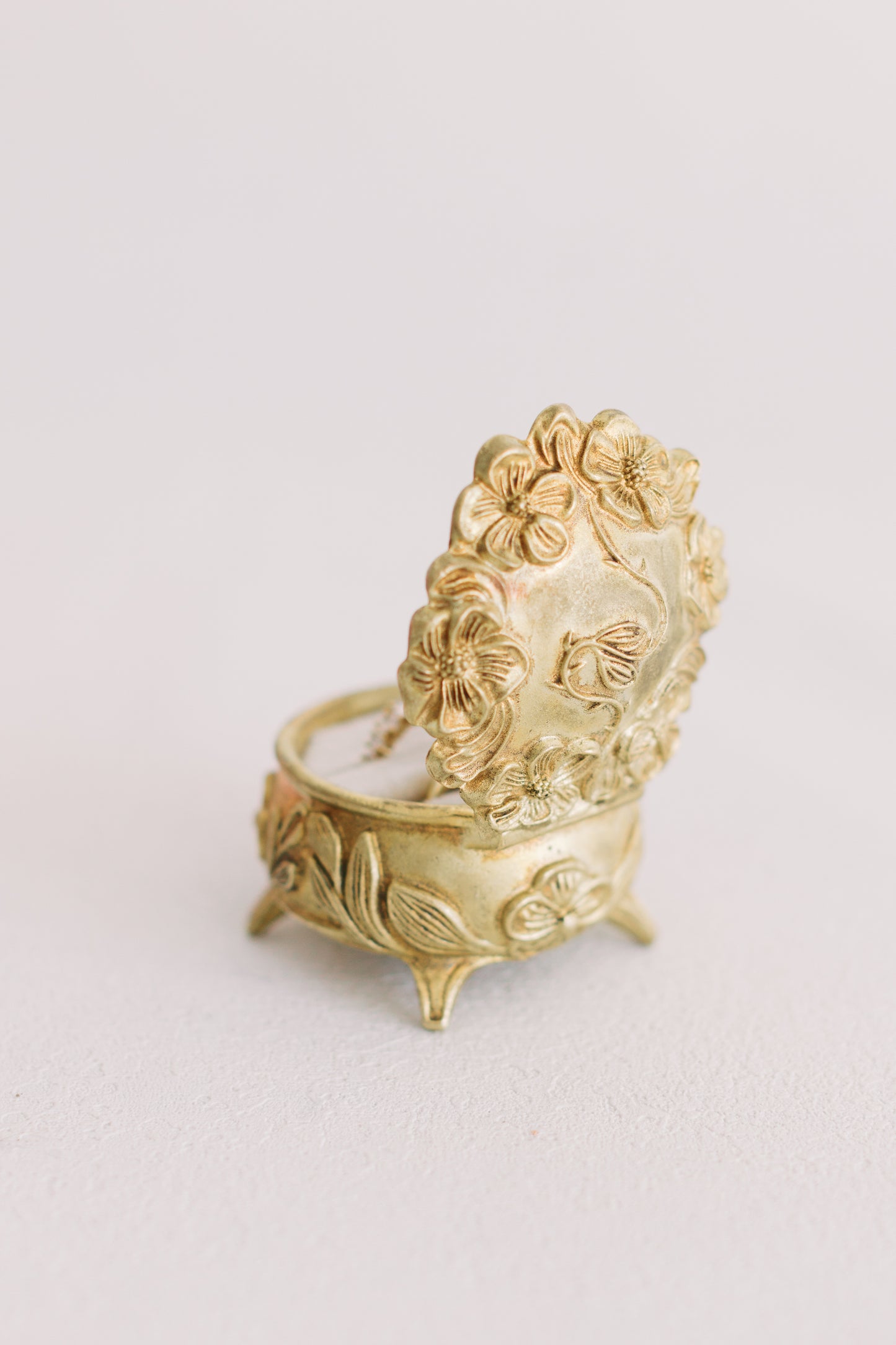 The Brass Blossom Ring Box by Styling Archives PRE-ORDER