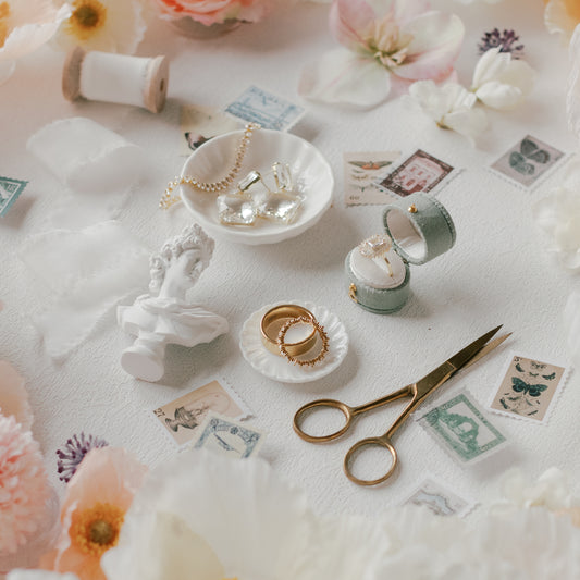 The Light Sage Oval Gold Essentials Collection