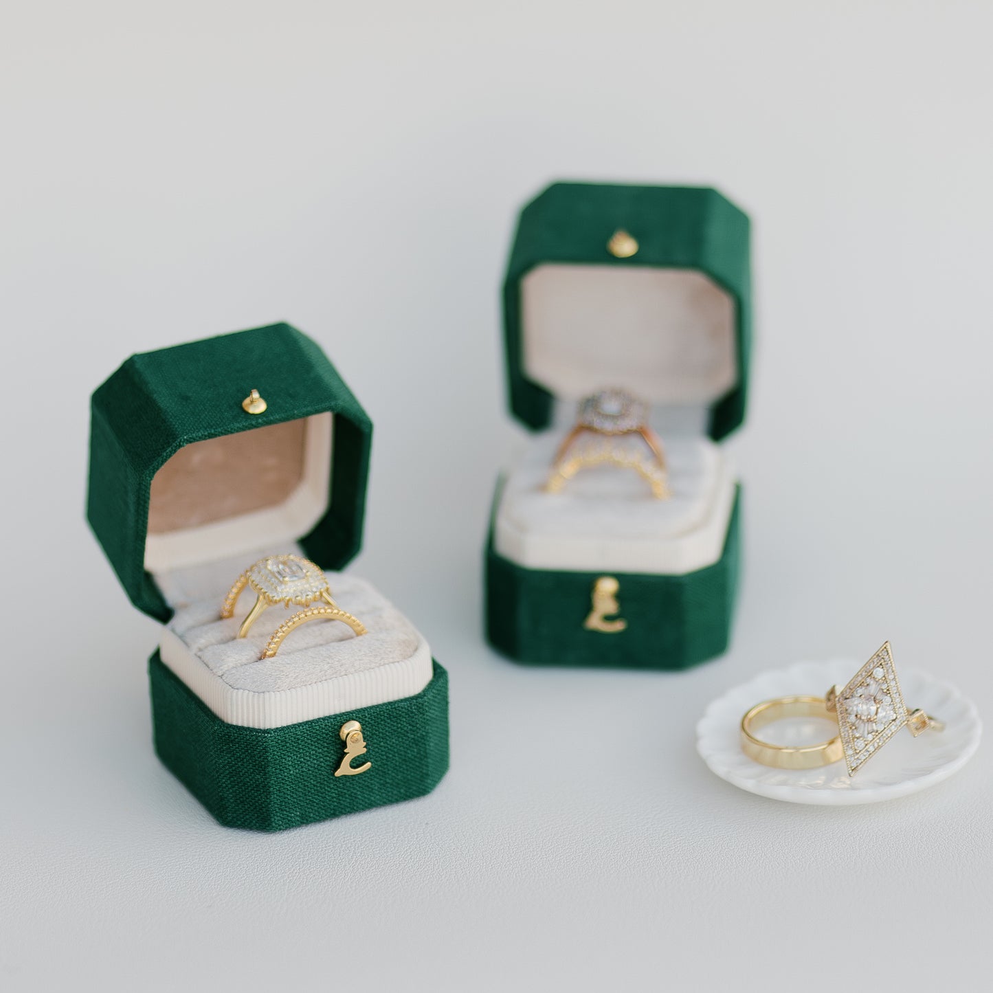 Emerald Radiant Georgian Ring Box