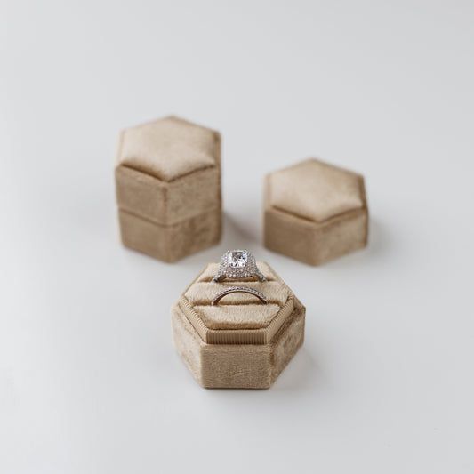 Latte Hexagon Ring Box