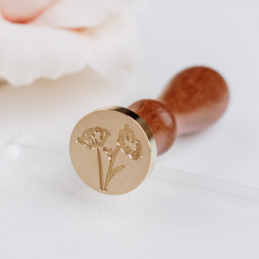 Wood Handle Gold Wax Seal Stamp